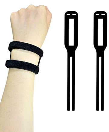 TPZORJX 2pcs Muñequera para desgarros TFCC, Muñequera Ajustable para Túnel Carpiano para Muñeca Izquierda y Derecha, Muñeca de Fitness para Soportar Peso y Ejercicio, Talla única, Negro