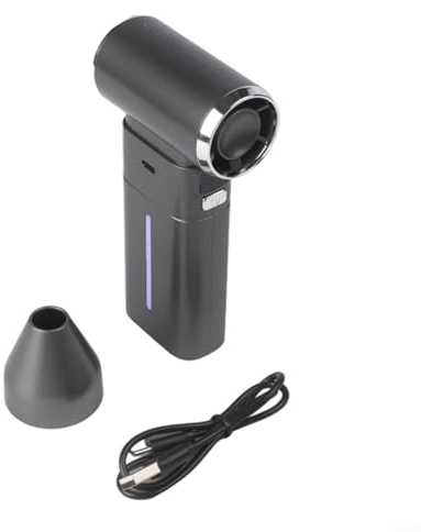Ventilatore ad aria compressa con ricarica USB C, ideale per rimuovere la polvere da superfici delicate (nero)