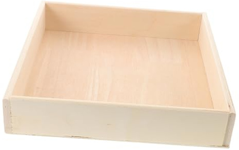 TOYANDONA Caja de Arena de Madera para Bandeja Cuadrada Montessori para Interior Organizador de Manualidades y Almacenaje para Guarderías y Habitaciones Infantiles