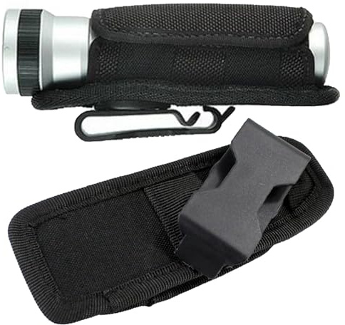 Taschenlampen-Holster | Taschenlampen-Gürtelhalter | mit 360 Grad drehbarer Schnallenabdeckung für Outdoor Männer Camping Rucksackreisen Arbeit Autoreparatur