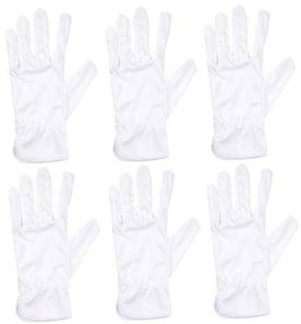 FUTUREORYY 10 Guantes de Microfibra sin Polvo para Trabajo y Joyería Talla con Elástico Cómodos y Reutilizables para Limpieza y Tareas Manuales