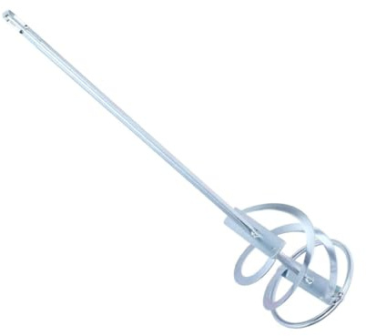 Hemobllo Malaxeur de Peinture et Mortier à Tige Carrée 52x11,3 Cm en Acier Galvanisé, Accessoire de Mélange pour Perceuse, Palette Robuste Réutilisable pour Béton, Plâtre et Enduit, Usage