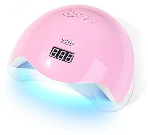 Sèche-ongles 48 W for vernis gel, lampe UV LED avec 4 minuteries, capteur automatique, écran LCD, outils professionnels for nail art(Pink)