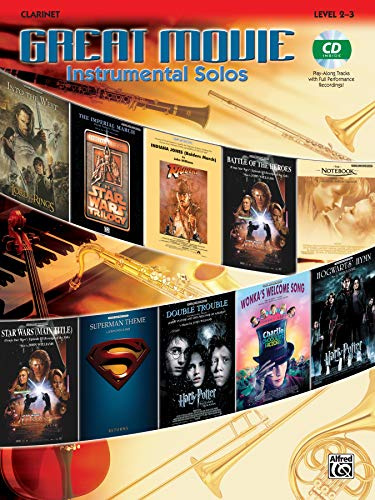 Great Movie Instrumental Solos: Clarinet, Book & CD: Instrumental Solos. Level 2-3. CD: Demo + Play-along