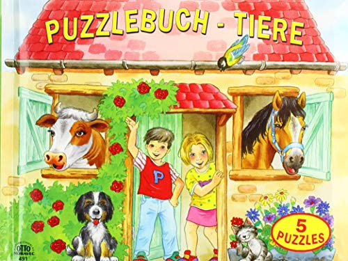 Puzzlebuch-Tiere: 5 Puzzles