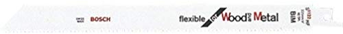 Bosch Professional 5 pieces Sabre Saw Blade S 1122 HF Flexible for Wood and Metal (Length 225 mm, sabre saw accessories)