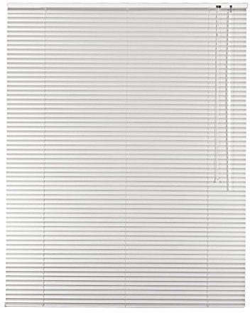 Hochwertige Aluminium Jalousie Jalousette Rollo 60 x 170 cm / 60x170 cm in Farbe weiss - Bedienseite rechts // Fensterjalousie/Fensterjalousette/Alulamellen/Alu-Lamellen