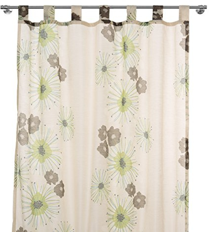 Ventanara Gardin slinghalsduk Gardin Fleur grön grå beige 235 x 245 cm 1 styck