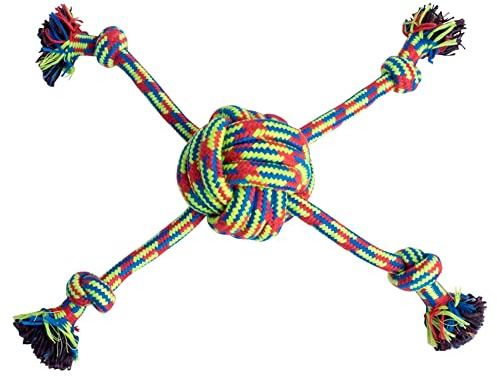 Petface Toyz Quad Woven Rope Ball Dog Toy