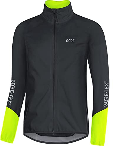 GORE Wear C5 Giacca da ciclismo per uomo GORE-TEX, M, Nero/Giallo neon
