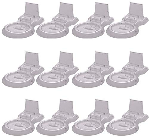HOHIYA 12 Pcs Clear Acrylic Tea Cup and Saucer Display Stand Set Stackable Teacup Holder Rack for China TeaCups Coffee Mugs and China Dish Display Organizer