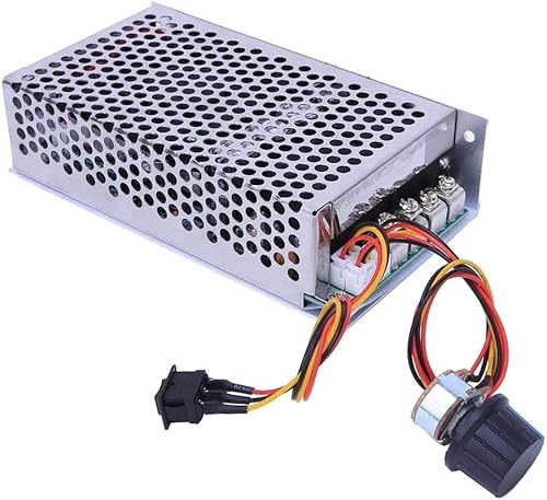 Jadeshay Regolatore di Velocità,3000W 100A 10-50V CC PWM Regolatore del Regolatore di Velocità del Motore Regolabile,con Interruttore e Potenziometro Reversibile