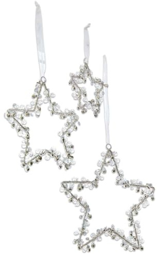 Loberon Weihnachtsschmuck 3er Set Harley, Silber