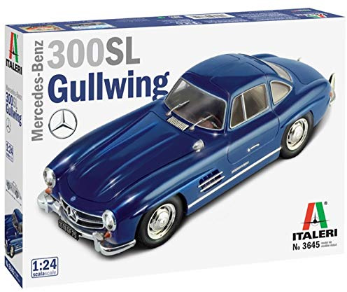 ITALERI 3645S – 1:24 Mercedes Benz 300 SL Gull Wing, modelltillverkning, byggsats, stativbyggnad, hantverk, hobby, limning, plastbyggsats, omålad