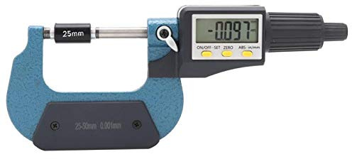 Jeanoko Chrome Plated Alloy Digital Display Low Error Micrometer 0 . 001mm Resolution 0 25mm 25 50mm 50 75mm 75 100mm(Optional)(50 75mm) Measuring tools