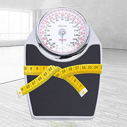 MANY Bilancia Meccanica da 180 kg, Bilancia Professionale Analogica Meccanica, Bilancia con Quadrante Sovradimensionato Ad Alta Precisione, 390 Libbre, Senza Batterie, Misura in Libbre, kg