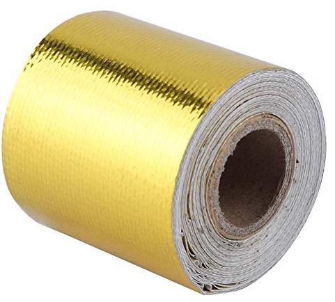 Ruban de thermique, ruban adhésif ignifuge, compartiment moteur d'absorption acoustique anticorrosion résistant à la chaleur pour pare-feu(D'or 5M * 5Cm)