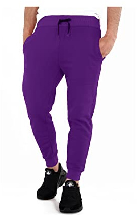 GW CLASSY OUTFIT Kids Boys Girls Children's School Jog Pants Sports Games Fleece Joggers Trouser Jogging Tracksuit Bottoms (4-13 Years) (Purple, 7-8 Years)