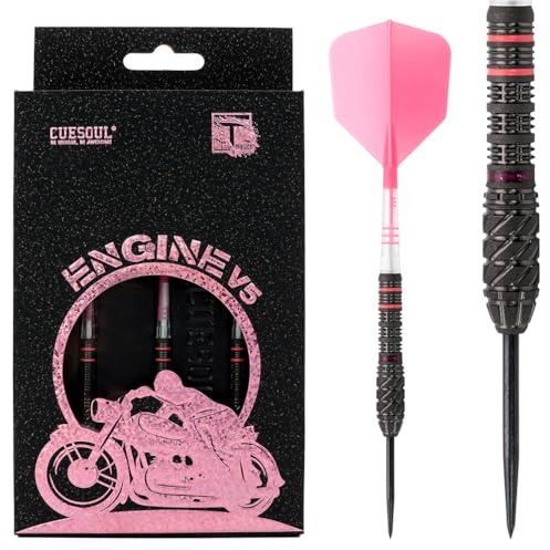 CUESOUL Engine V-Serie 18g/19g/20g/21g/22g/23g Stahlspitze,90% Wolfram-Dart-Set mit ROST T19 Carbon Flight