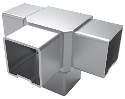 Sellon24® Verbinder Eckverbinder 40x40 V4A Edelstahl 4 - Wege Steckfitting Profil eckig A14/4309-040