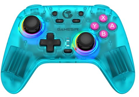 GameSir Nova Wireless Switch Pro Controller für Switch/Lite/OLED, Switch Controller mit Hall-Effekt JoySticks, RGB LED, Turbo, programmierbar, Bewegungssteuerung, Wake Up Funktion (Grün)