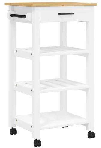 vidaXL Küchenwagen Monza 48x40x88,5 cm Massivholz Kiefer