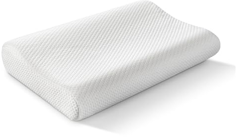 BlinqBlinq Memory Foam Kopfkissen für Ergonomische Unterstützung & Druckentlastung 60x40 cm, Nackenstützkissen Seitenschläferkissen für Rücken & Bauchschläfer, Nackenkissen Antischnarch-Kissen