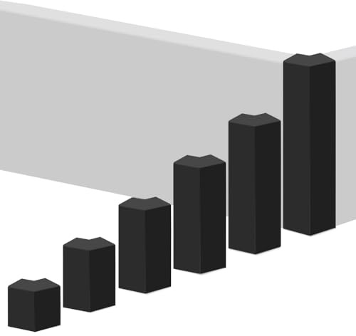REESE Außenecke Schwarz für Sockelleisten | 18 x 60 mm | passgenau | Profil Leipzig | Verbinder für Leisten | einfache Montage ohne Bohren