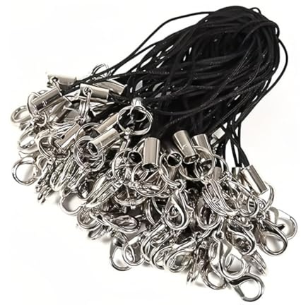 50 correas de cordón para teléfono móvil, colgantes de cordón para teléfono móvil, colgantes de teléfono para llaveros, mosquetones, cordones de cordón para teléfono móvil, accesorios de bricolaje