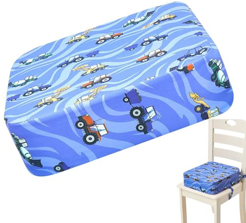 jopiuieo Sitzerhöhung für Kinder, Sitzerhöhung für Kinderstuhl,Reisesitzerhöhung für Kinder, rutschfeste Unterseite - Mit Sicherheitsgurt, waschbares Stuhl-Booster-Pad, wasserdicht