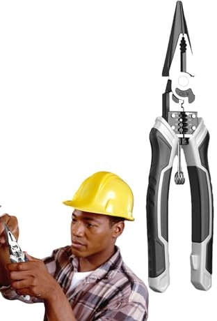 Alicates Pelacables,Alicates Eléctricos - Alicates de electricista multiusos | Herramienta multifunción para prensar cables, cortador de cables, alicates de electricista profesional,