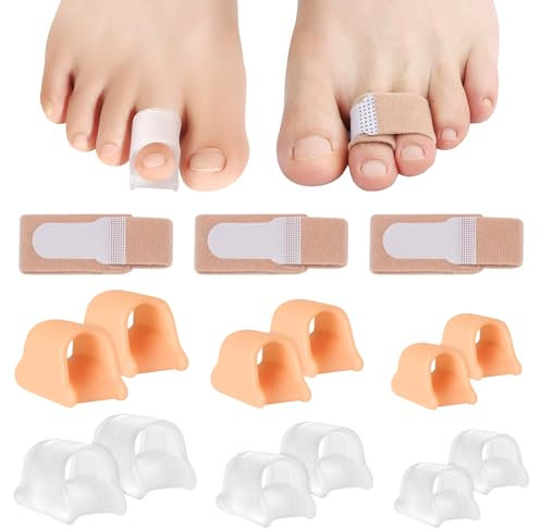 16 Separador Dedos Pie, Silicona Correctores de Dedos en Martillo, Separadores de Dedos de los Pies Suave, Enderezadores de Dedos del Gel para Hombre y Mujer, Prevenir el Frote y Reducir la Presión