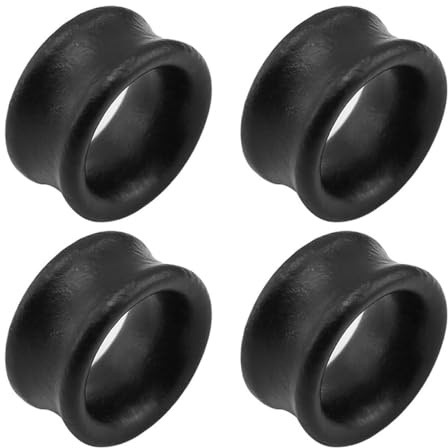 Namvo 4Pcs Wooden Flesh Tunnel Black 14 mm Ear Piercing Jewelry Lightweight and Comfortable for Stretching Perfect for Everyday Wear