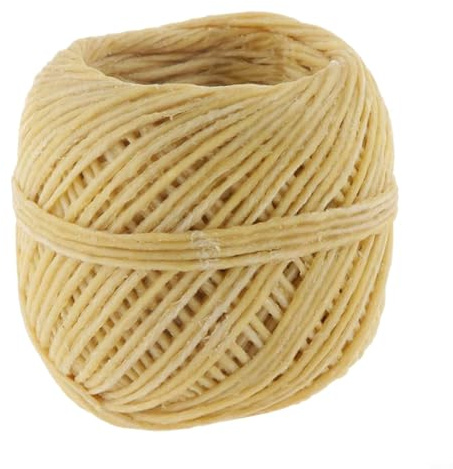 Aprilsunnyzone Bobina de rollo de mechas de cáñamo, para hacer velas, mechas de cera de abejas, velas de cáñamo, mechas de cáñamo orgánico natural, sin algodón/sin revestimiento de plomo (marrón