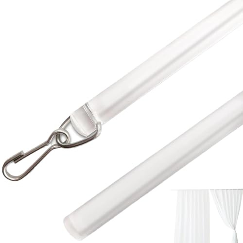 Clear Curtains Rod - 23g Rods | Draw Rods | Acrylic Pull Wand | Curtains Push Wand | Clear Pull Rod, Acrylic Blind Wand | Push Wand For Drapery