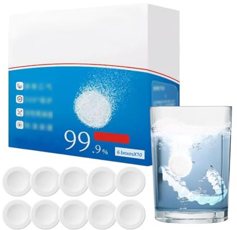 NHQZ 60 Compresse Per La Pulizia - Compresse Per La Pulizia Dei Denti, Pastiglie Apparecchio, Pastiglie Bite Dentale,Pastiglie Apparecchi Ortodontici,Pastiglie Per Dentiera (B)