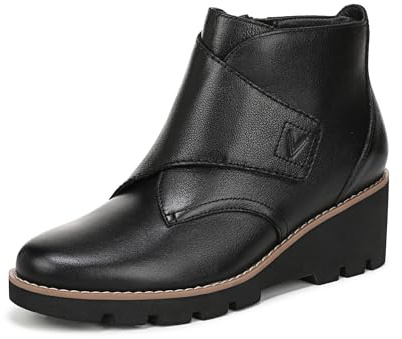 Vionic Womens Abby Wedge Ankle Boots, Wide Fit, Black, UK 5