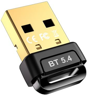 Adattatore Bluetooth 5.4 USB per PC, Dongle Bluetooth EDR a Lunga Distanza 100m, Chiavetta Plug & Play per Windows 11/10/8.1/7, Compatibile con Cuffie, Tastiere, Mouse, Stampanti, Altoparlanti