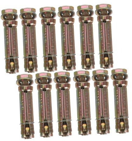 DIYEAH 12 Piezas Pernos de Expansión Pesados con Escudo para Anclaje Resistente Mampostería y Construcción Tornillos Duraderos para Concreto y Proyectos Industriales