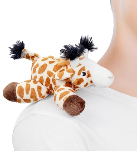 Zappi Co Shoulder Mates Giraffe Plüsch Magnet Stofftier, Süßes Kuscheltier Geschenk für Kinder & Tierliebhaber, Kostüm Zubehör Schulterfreund Kinder Geschenk