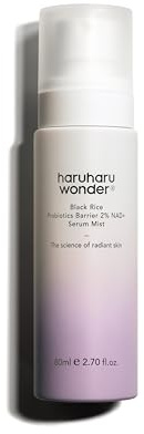 haruharu wonder Black Rice Probiotics 2% NAD+ Serum Mist, Bruma Ultrafina, Hidratante y Reafirmante, Refuerza la Barrera, Apta para Piel Sensible, con Ceramidas, Vegana, 80 ml