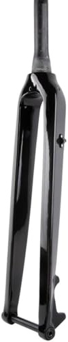 CUCKQUIC Fourche Rigide en Carbone pour VTT 26/27,5/29 Pouces, Freins à Disque, axe traversant 15x100 mm, Pivot Conique 1-1/2. A,26in