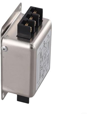 Filtro de fuente de alimentación monofásico de 2 etapas para CW4L2 3A/6A/10A/20A-SR, supresión de interferencias con carcasa de aleación, voltaje nominal de 250 V, 100 x 60 x 50 mm (20 A)