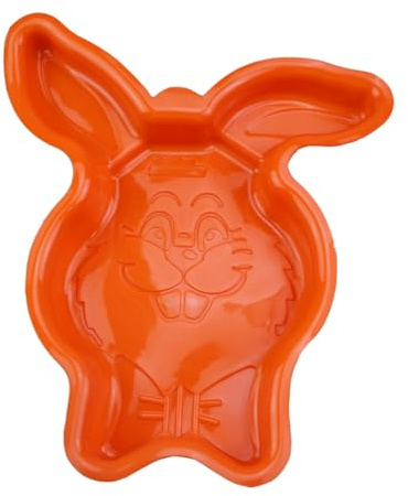 Ciieeo Stampo per Torta a Forma di Coniglio in Silicone Alimentare, Teglia Decorativa per Dolci Fai da Te, Strumento di Cottura per Pasqua, Flessibile e Facile da Pulire, 31x25x4 Cm