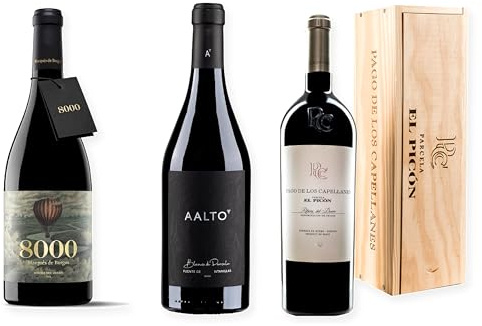 vino Ribera del Duero ofertas 8000 Marqués de Burgos, Aalto Blanco de Parcela y Pago de los Capellanes parcela El Picón pack tres botellas 75 cl