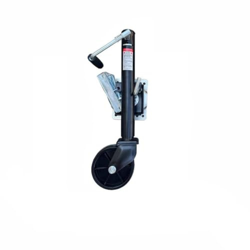 HGZLQKD Trailer Trailer Jack Caster Wheel Trailer Support Wheel Trailer Stabilizer Wheel with Mounting Bracket Included Galvanized Steel and Polyolefin, style to 1
