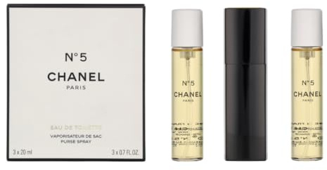 Chanel No5, femme/woman, Eau de Toilette, 20 ml + 2 Nachfüller, je 20 ml