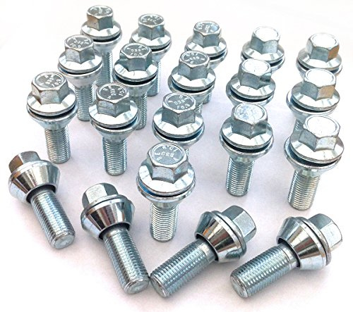 Set of 20 x alloy wheel M12 x 1.5 (12mm) thread, 17mm Hex Wobble Wobbly Vari bolts variable Variation PCD 5x120, 5x118 and 4x100, 4x98 for BMW (#003)