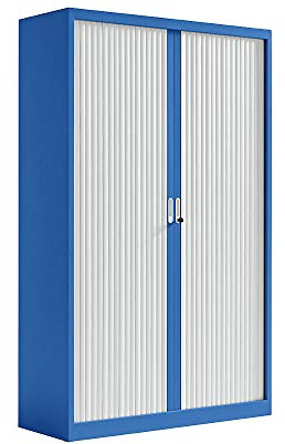 eurokraft | Rollladenschrank | BxT 1200 x 450 mm | Höhe 1950 mm | enzianblau