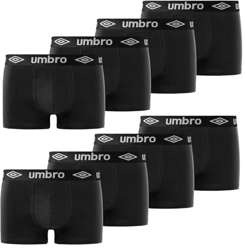 UMBRO Retroshorts för män (8-pack), svart, M